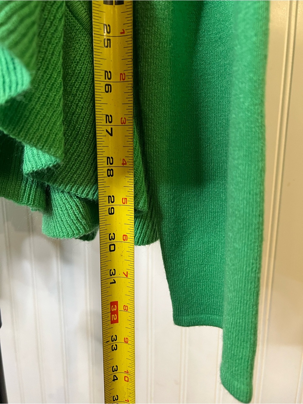 Link Green Ruffle-Front Open Cardigan. Size XL - Picture 7 of 7